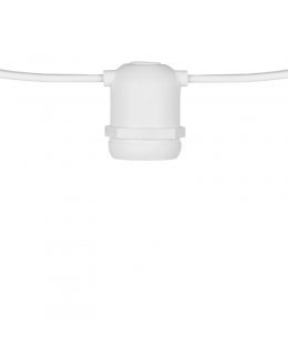 CL76307 E26 Patio Stringer, 54' Length, 24" Spacing, White Wire